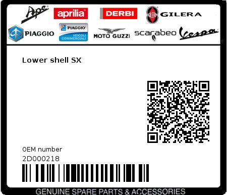 Product image: Moto Guzzi - 2D000218 - Lower shell SX  0