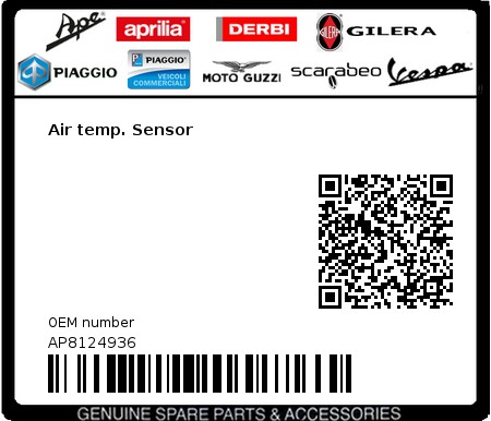 Product image: Moto Guzzi - AP8124936 - Air temp. Sensor  0