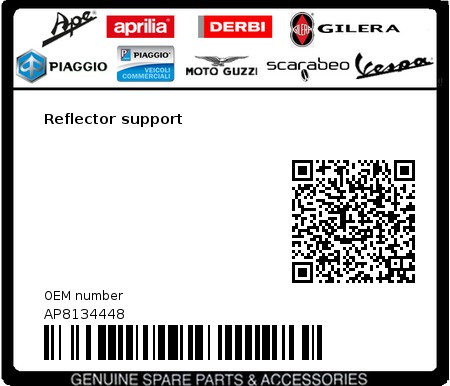 Product image: Moto Guzzi - AP8134448 - Reflector support  0