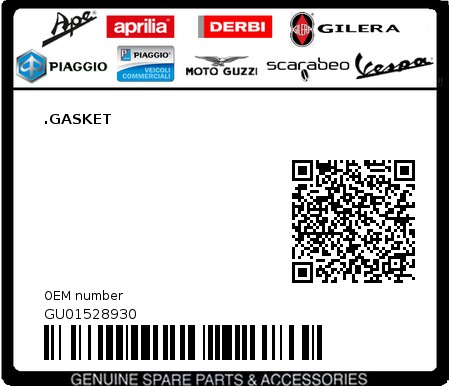Product image: Moto Guzzi - GU01528930 - .GASKET  0