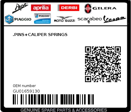 Product image: Moto Guzzi - GU01659130 - .PINS+CALIPER SPRINGS  0