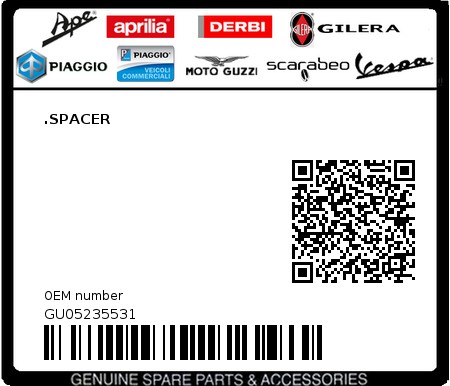Product image: Moto Guzzi - GU05235531 - .SPACER  0