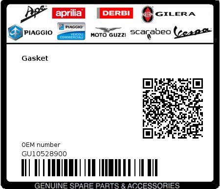 Product image: Moto Guzzi - GU10528900 - Gasket  0
