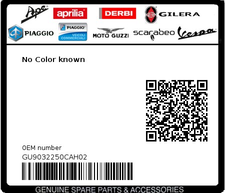Product image: Moto Guzzi - GU9032250CAH02 - No Color known  0