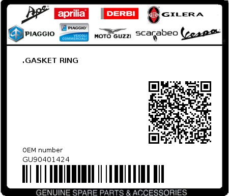 Product image: Moto Guzzi - GU90401424 - .GASKET RING  0