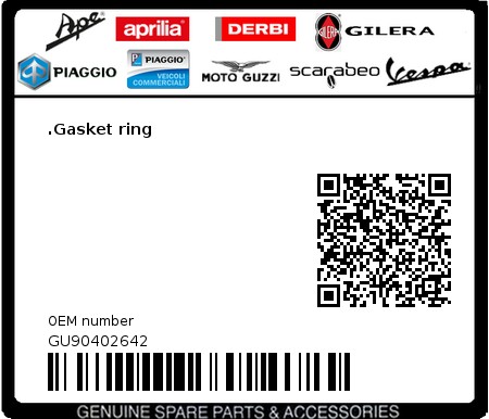 Product image: Moto Guzzi - GU90402642 - .Gasket ring  0
