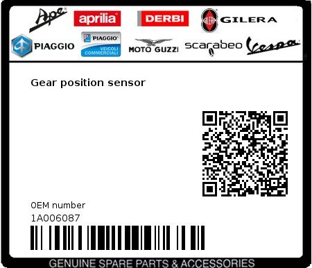 Product image: Aprilia - 1A006087 - Gear position sensor  0