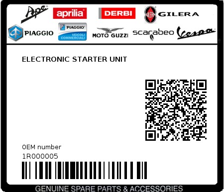 Product image: Aprilia - 1R000005 - ELECTRONIC STARTER UNIT  0