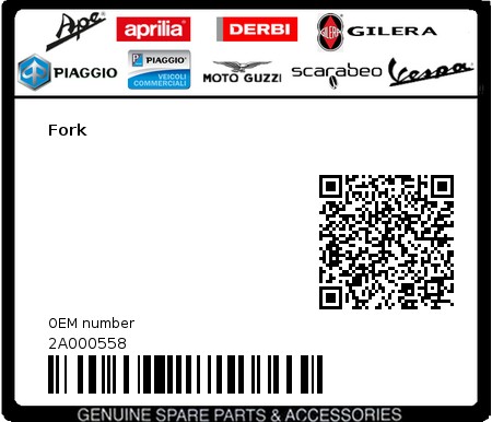 Product image: Aprilia - 2A000558 - Fork  0