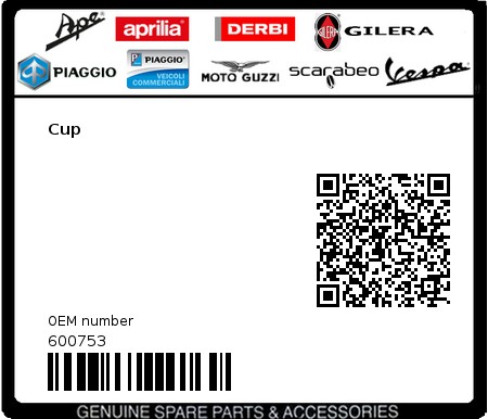 Product image: Aprilia - 600753 - Cup  0
