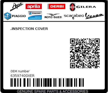 Product image: Aprilia - 63597400XER - .INSPECTION COVER  0