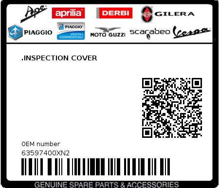 Product image: Aprilia - 63597400XN2 - .INSPECTION COVER  0