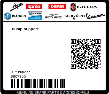 Product image: Aprilia - 8807955 - .Pump support  0