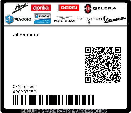 Product image: Aprilia - AP0237052 - .oliepomps  0