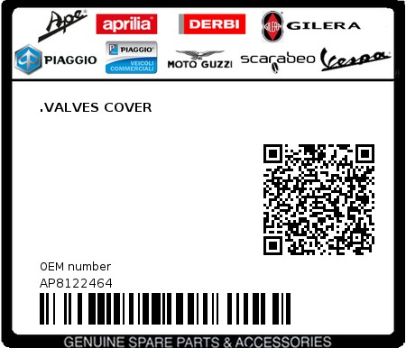 Product image: Aprilia - AP8122464 - .VALVES COVER  0