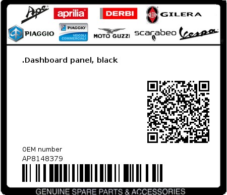 Product image: Aprilia - AP8148379 - .Dashboard panel, black  0
