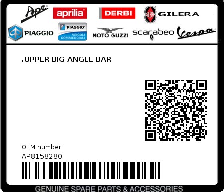 Product image: Aprilia - AP8158280 - .UPPER BIG ANGLE BAR  0