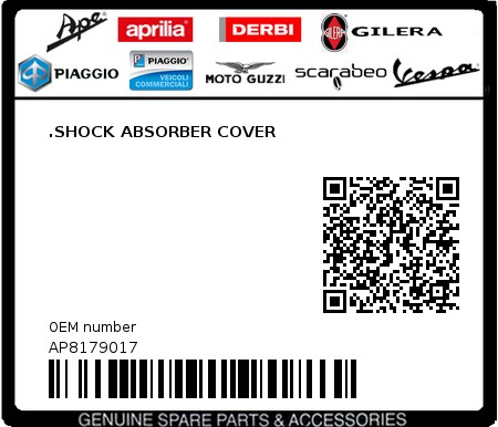 Product image: Aprilia - AP8179017 - .SHOCK ABSORBER COVER  0