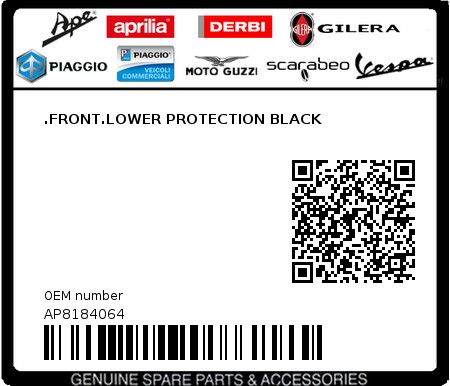 Product image: Aprilia - AP8184064 - .FRONT.LOWER PROTECTION BLACK  0