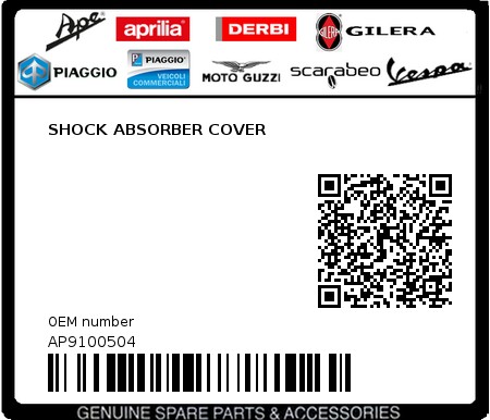 Product image: Aprilia - AP9100504 - SHOCK ABSORBER COVER  0