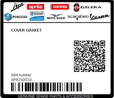 Product image: Aprilia - AP9150010 - COVER GASKET   0