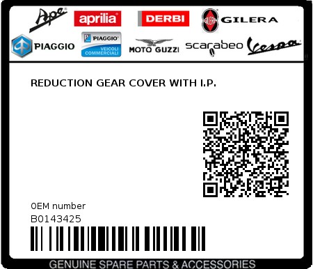 Product image: Aprilia - B0143425 - REDUCTION GEAR COVER WITH I.P.  0