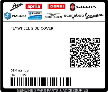 Product image: Aprilia - B0148851 - FLYWHEEL SIDE COVER  0