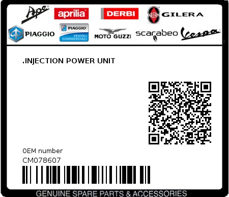 Product image: Aprilia - CM078607 - .INJECTION POWER UNIT  0
