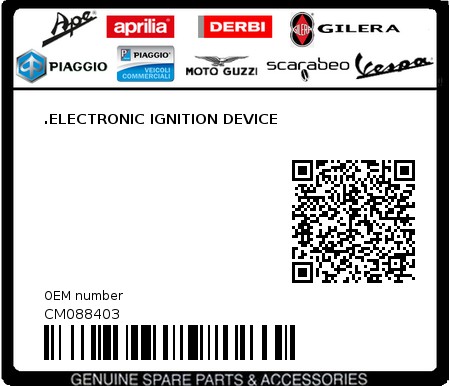 Product image: Aprilia - CM088403 - .ELECTRONIC IGNITION DEVICE  0