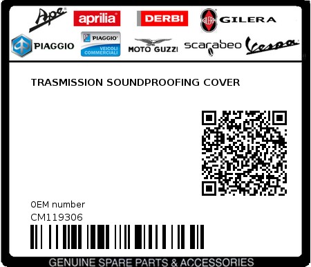 Product image: Aprilia - CM119306 - TRASMISSION SOUNDPROOFING COVER  0