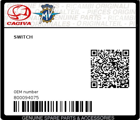 Product image: Cagiva - 800094075 - SWITCH  0
