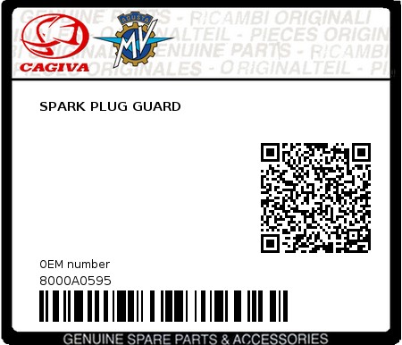 Product image: Cagiva - 8000A0595 - SPARK PLUG GUARD  0