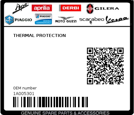 Product image: Piaggio - 1A005301 - THERMAL PROTECTION  0