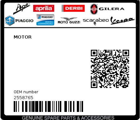 Product image: Piaggio - 2558765 - MOTOR  0