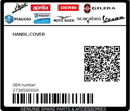 Product image: Piaggio - 273659000A - HANDL.COVER  0