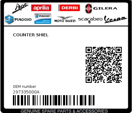 Product image: Piaggio - 297335000A - COUNTER SHIEL  0