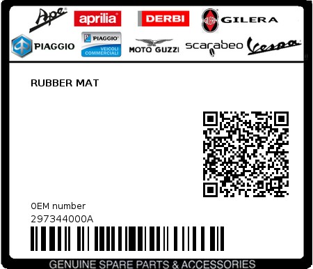 Product image: Piaggio - 297344000A - RUBBER MAT  0