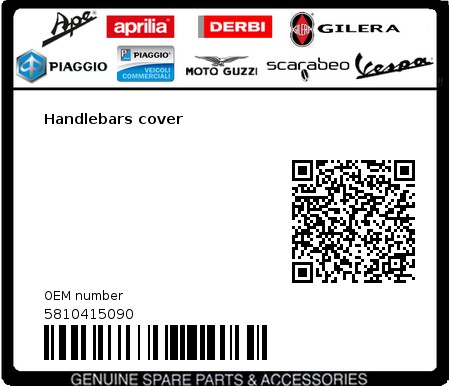 Product image: Piaggio - 5810415090 - Handlebars cover  0