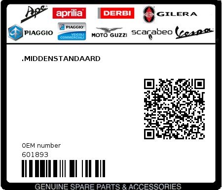 Product image: Piaggio - 601893 - .MIDDENSTANDAARD  0