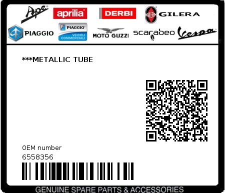 Product image: Piaggio - 6558356 - ***METALLIC TUBE  0