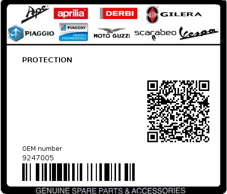 Product image: Piaggio - 9247005 - PROTECTION  0
