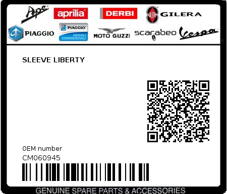 Product image: Piaggio - CM060945 - SLEEVE LIBERTY  0