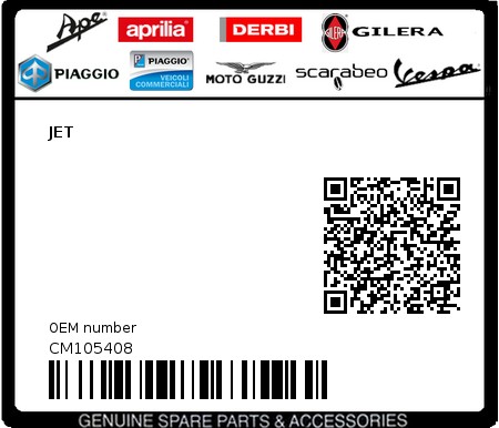 Product image: Piaggio - CM105408 - JET  0