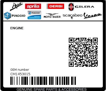 Product image: Piaggio - CM1453015 - ENGINE  0