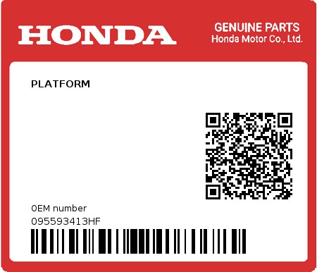 Product image: Honda - 095593413HF - PLATFORM  0