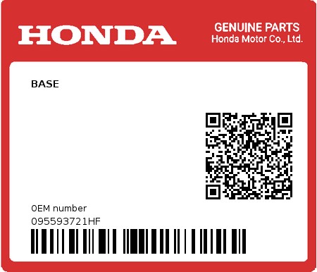 Product image: Honda - 095593721HF - BASE  0