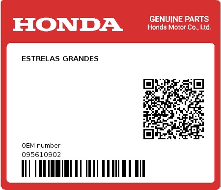 Product image: Honda - 095610902 - ESTRELAS GRANDES  0