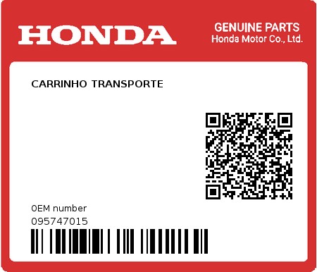 Product image: Honda - 095747015 - CARRINHO TRANSPORTE  0