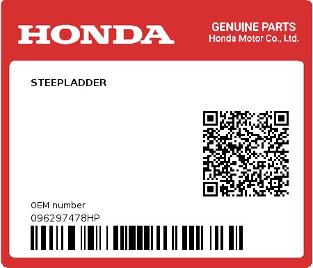 Product image: Honda - 096297478HP - STEEPLADDER  0