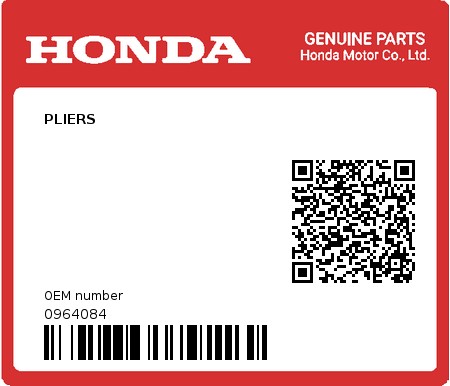 Product image: Honda - 0964084 - PLIERS  0